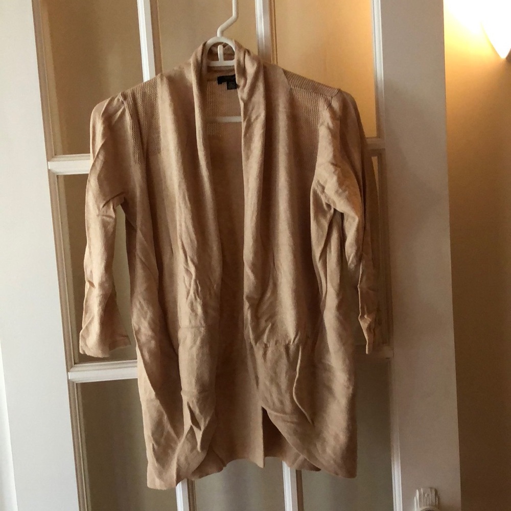 Beige 3/4 sleeve cardigan